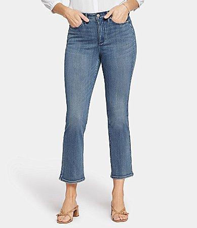 NYDJ High Rise Slim Cropped Flared Stretch Denim Jeans Product Image