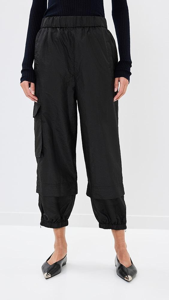 Tibi Crispy Nylon Pull On Joggers | Shopbop Product Image