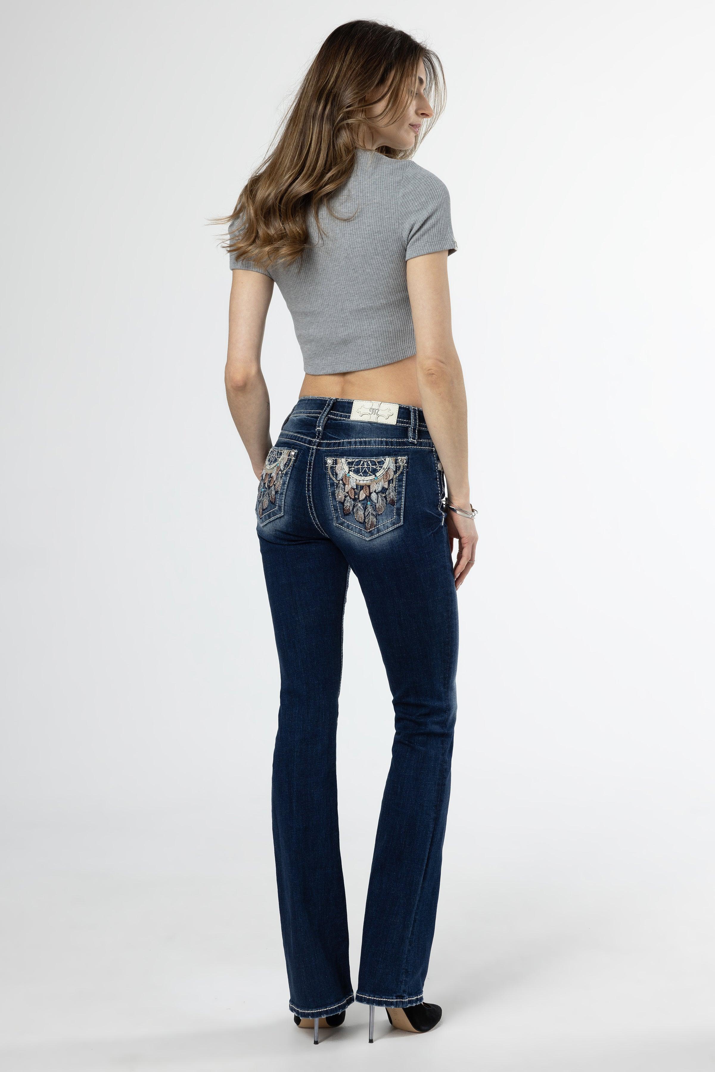 Hazel Feathers Bootcut Jeans Product Image