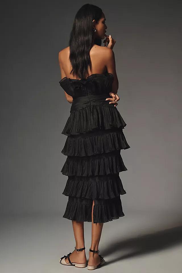 Elliatt Maya Strapless Ruffle Midi Dress Product Image