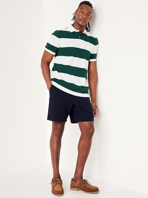 Classic Fit Striped Pique Polo Product Image