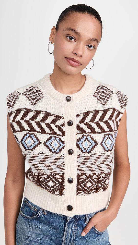 LE JEAN Fair Isle Vest | Shopbop Product Image