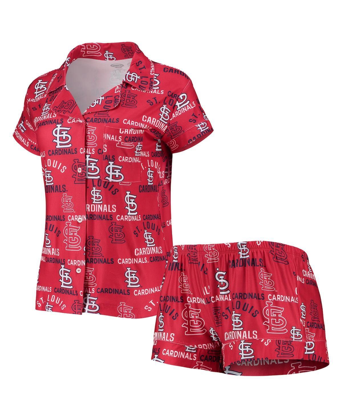 Womens Concepts Sport St. Louis Cardinals Flagship Allover Print Top & Shorts Sleep Set Product Image