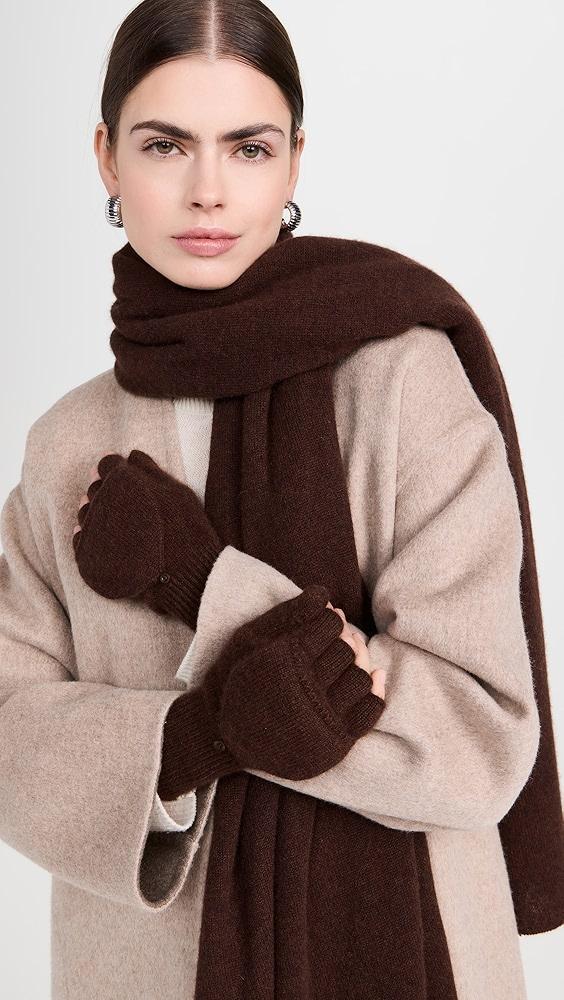 White + Warren Cashmere Pop Top Gloves | Shopbop Product Image