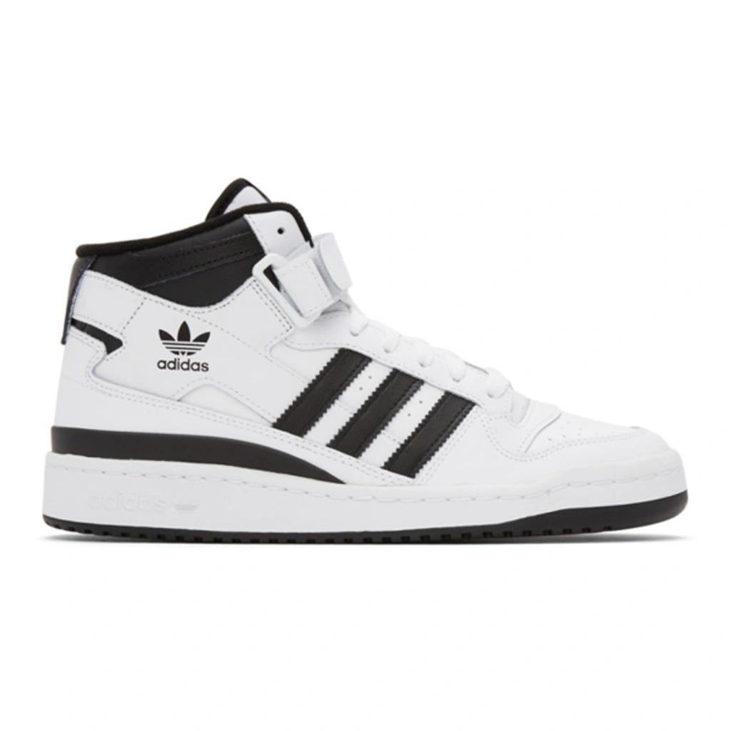 ADIDAS ORIGINALS Forum Mid Sneakers In White And Black In Weiss Product Image