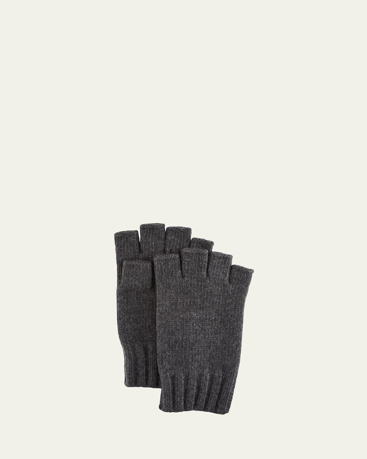 Mens Cashmere Fingerless Gloves Product Image