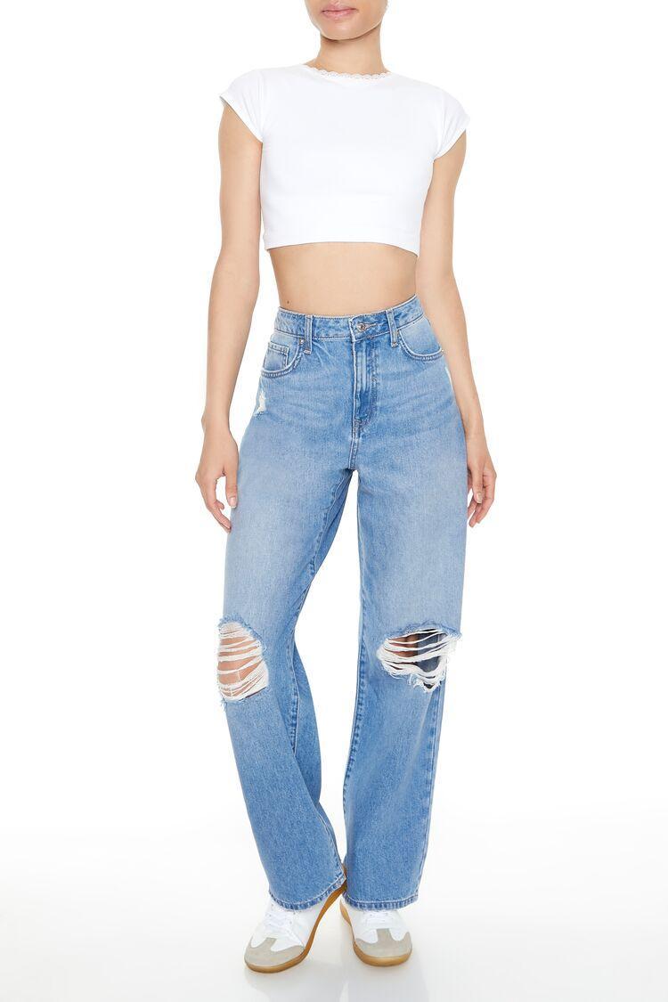 Distressed Straight Jeans | Forever 21 Product Image