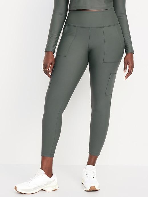 High-Waisted PowerSoft Cargo 7/8 Leggings Product Image