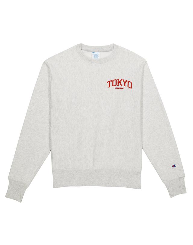 Womens Champion Reverse Weave Oversized Crewneck Sweatshirt, Tokyo Silver Grey 2XL Product Image