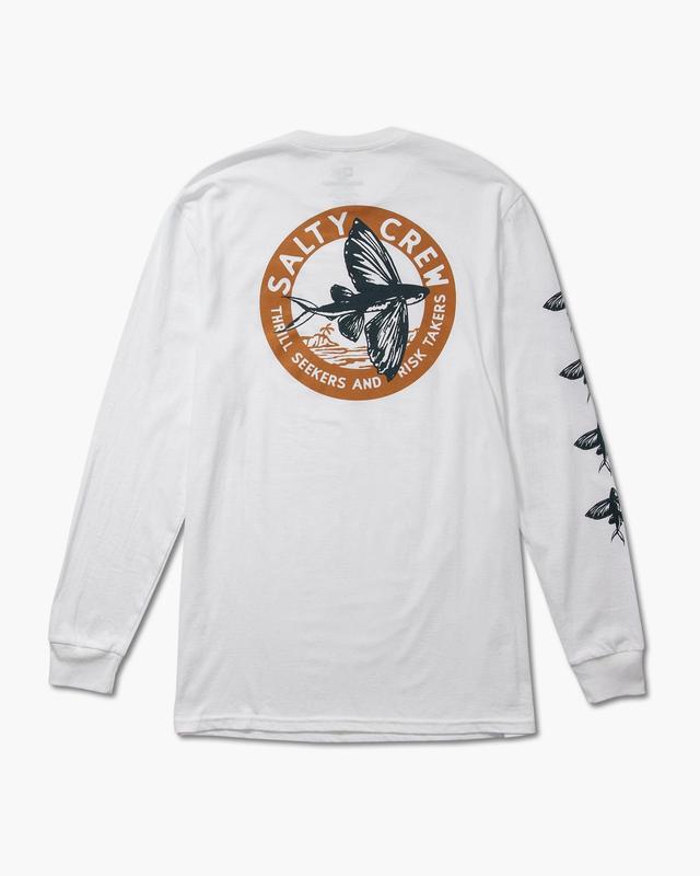 Fly By L/S Tee - White Male Product Image