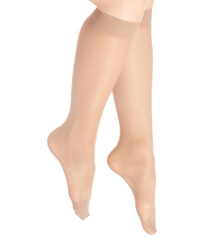 Womens European Made Sheer 20 Denier Knee-High Socks Product Image