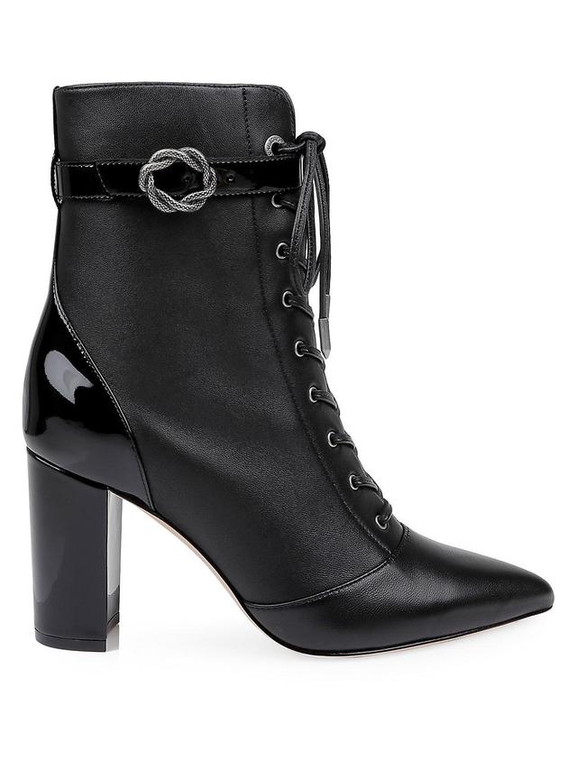 Womens Elegante 85MM Leather Booties Product Image