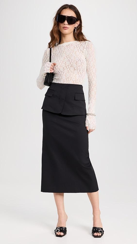 Juun. J Jacket Layerd Long Slit Skirt | Shopbop Product Image