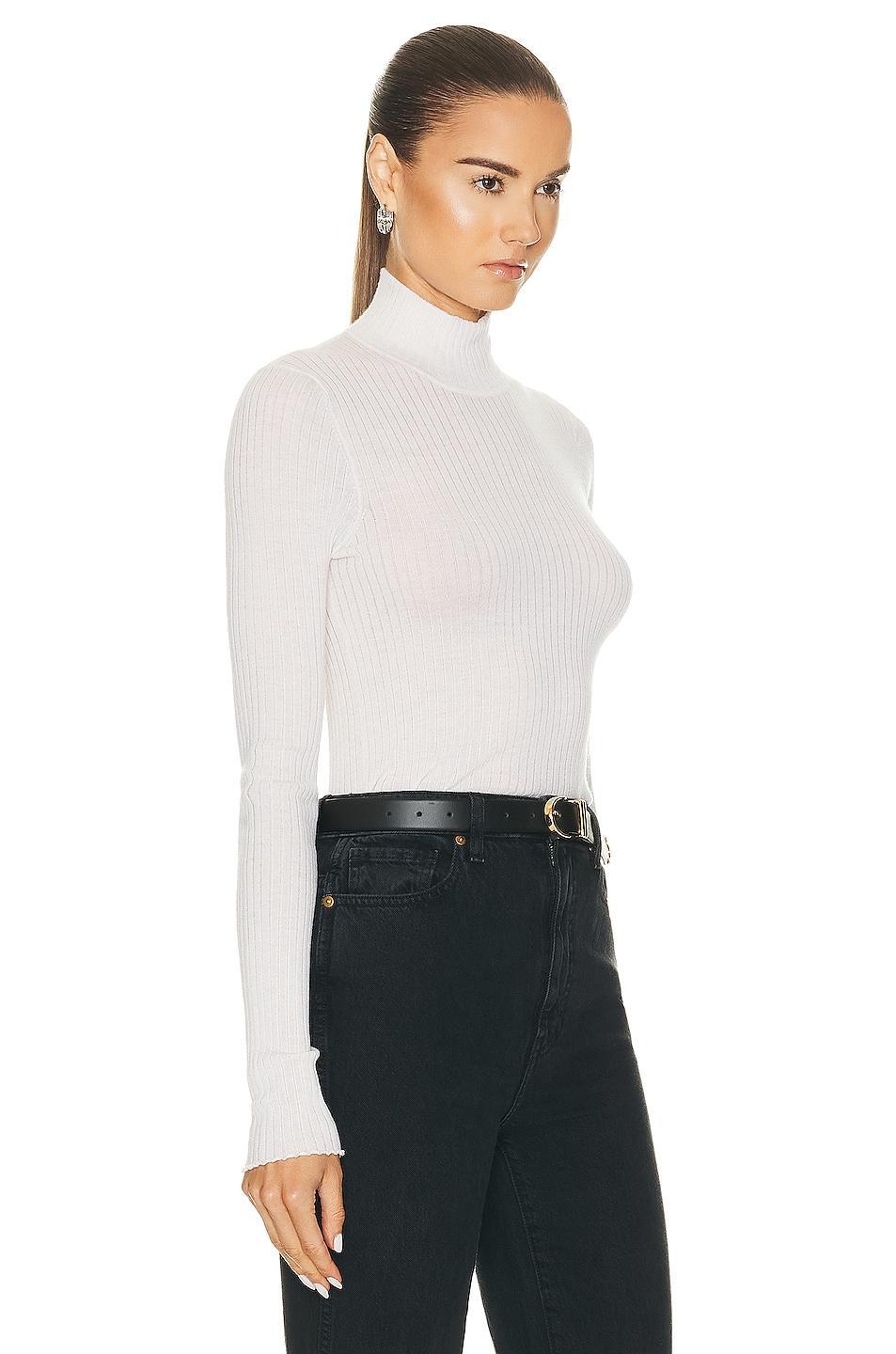 SPRWMN Mock Neck Top in Navy Product Image