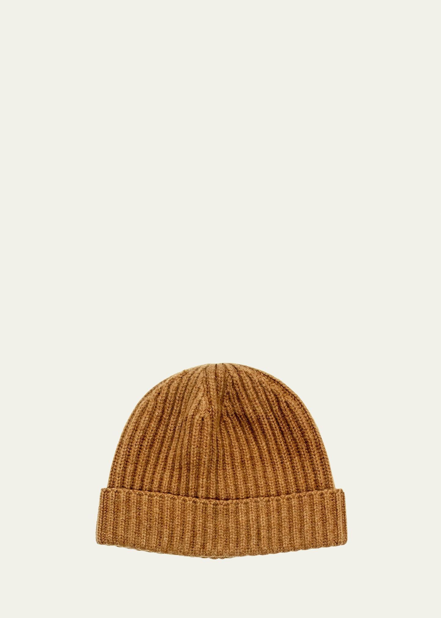 Mens Rib-Knit Cashmere Beanie Hat Product Image