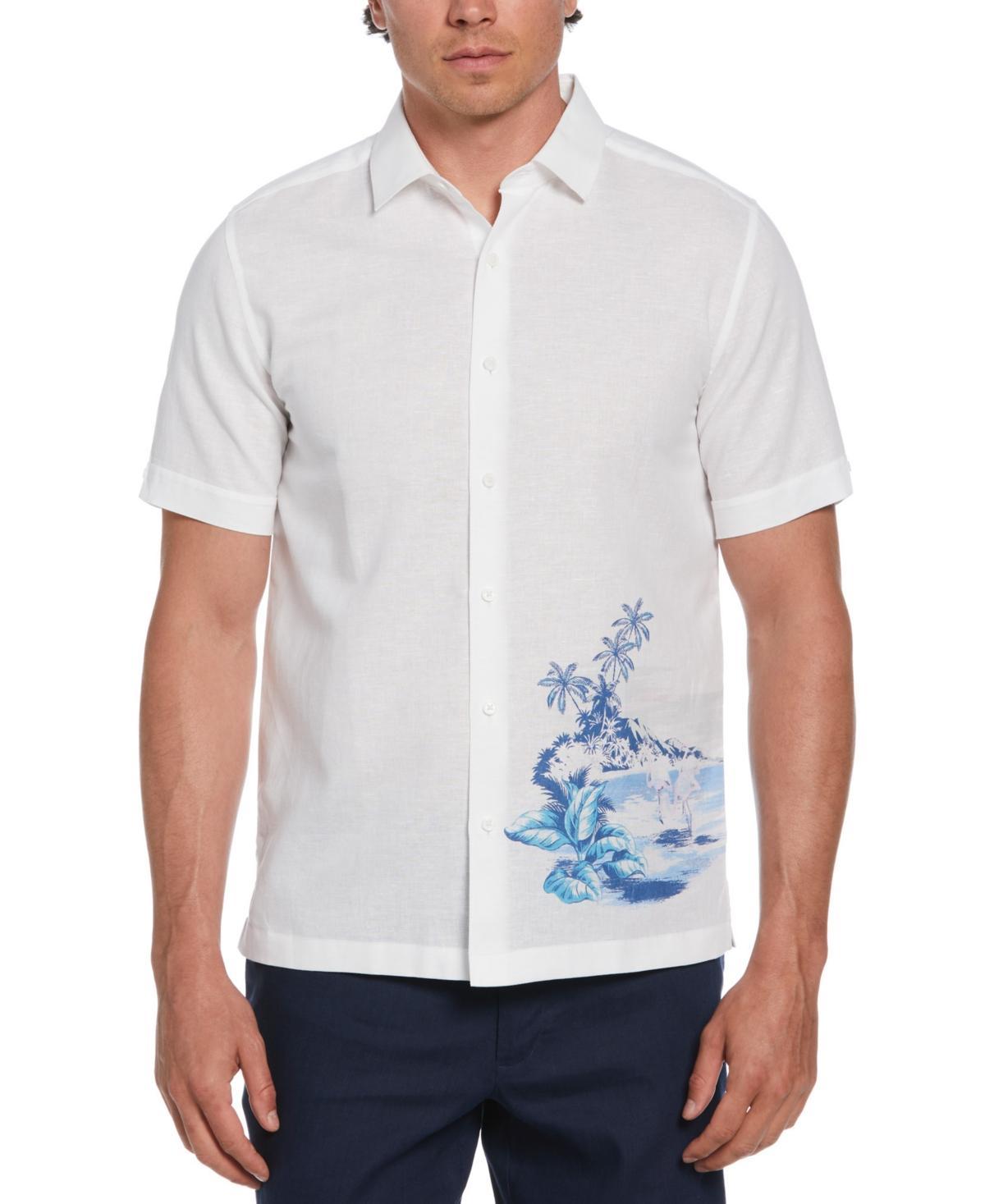 Cubavera Mens Relaxed-Fit Short Sleeve Button-Front Flamingo Print Shirt Product Image