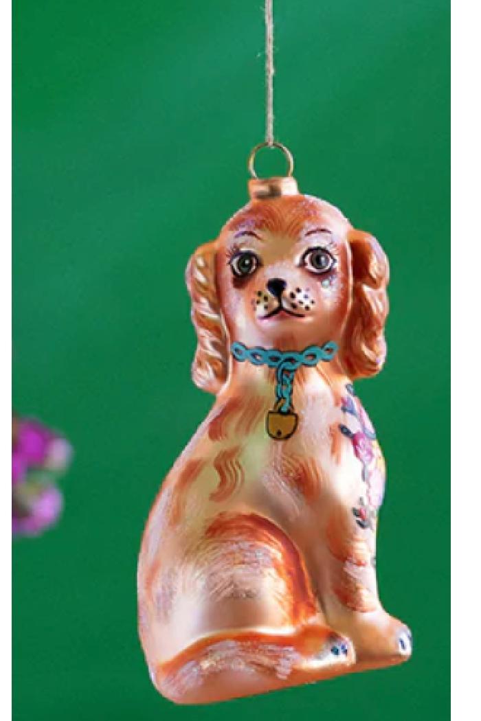 NATHALIE LÉTÉ FLORAL DOG ORNAMENT Product Image