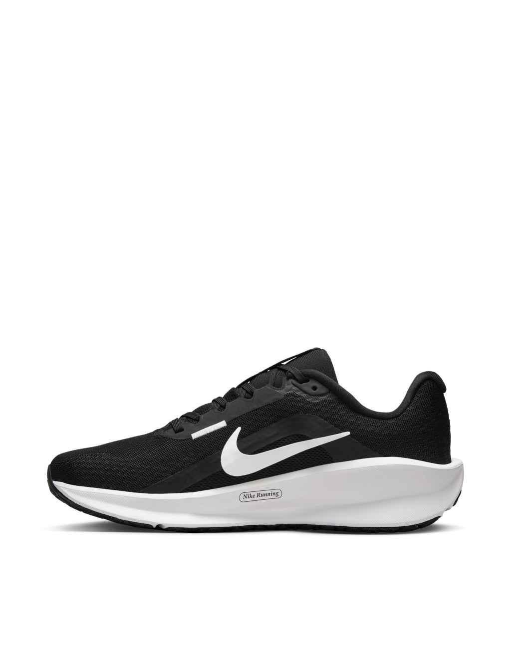 Nike Running Downshifter 13 sneakers in black and white Product Image