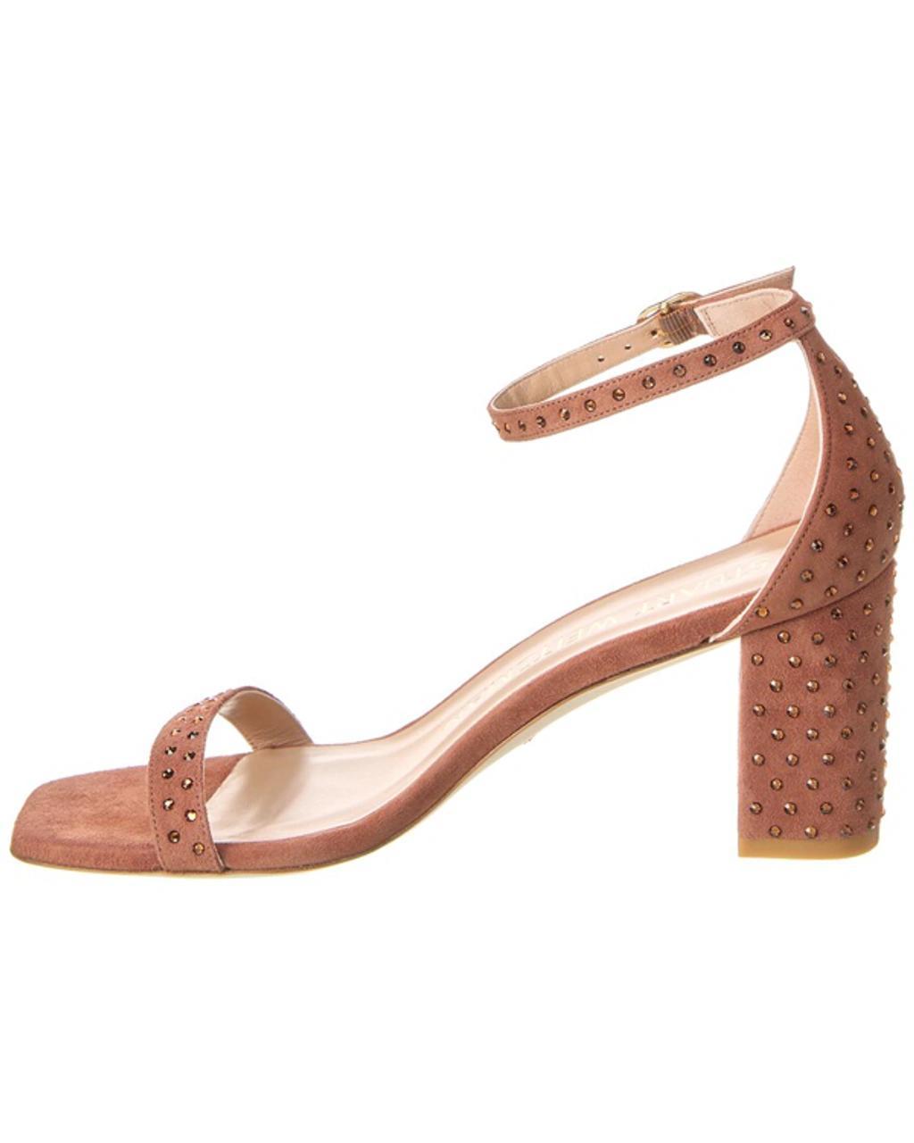 STUART WEITZMAN Nudistcurve 75 Suede Sandal In Brown Product Image