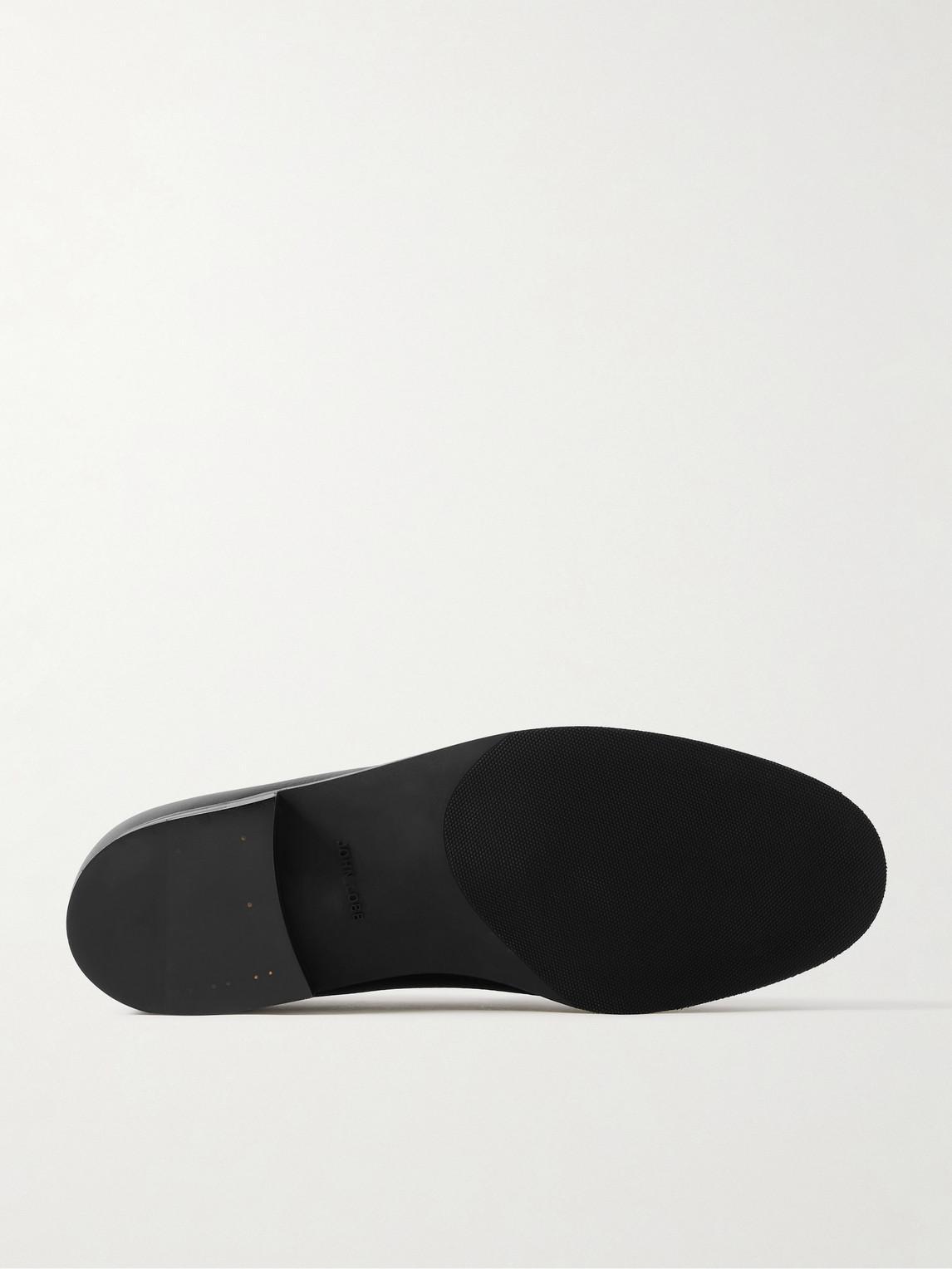 JOHN LOBB Lopez Full-grain Leather Penny Loafers In Black Product Image