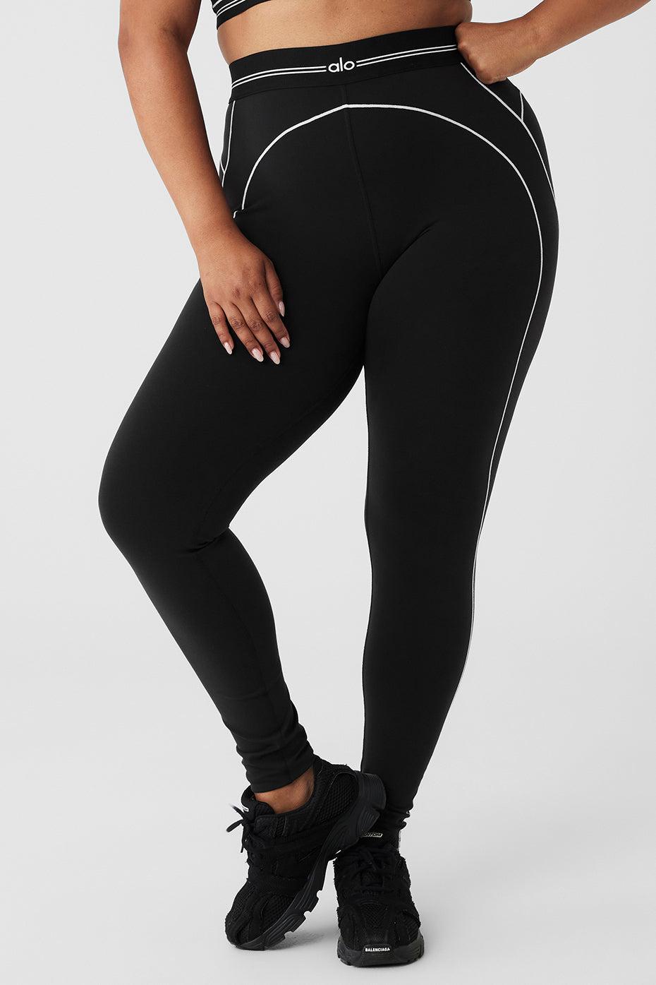 Airbrush High-Waist Heart Throb Legging - Black/White Female Product Image