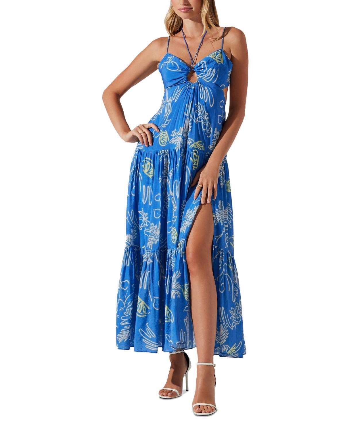 Womens Cassini Floral Keyhole Maxi Dress Product Image