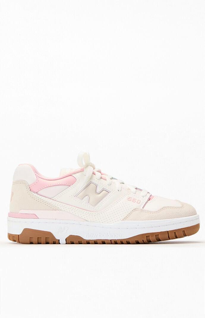 Womens New Balance 550 Athletic Shoe - Sea Salt / Pink Granite / Orb Pink Product Image