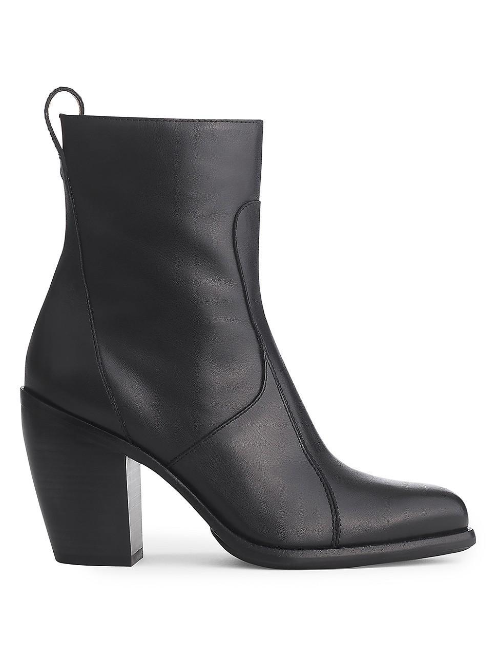 Mustang Leather Mid-Heel Ankle Boots Product Image