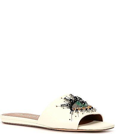 Kurt Geiger London Crystal Embellished Eye Flat Slide Sandals Product Image