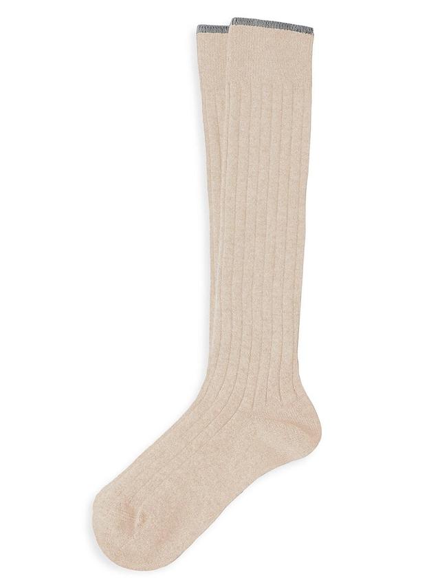 Mens Cashmere Rib Knit Socks Product Image