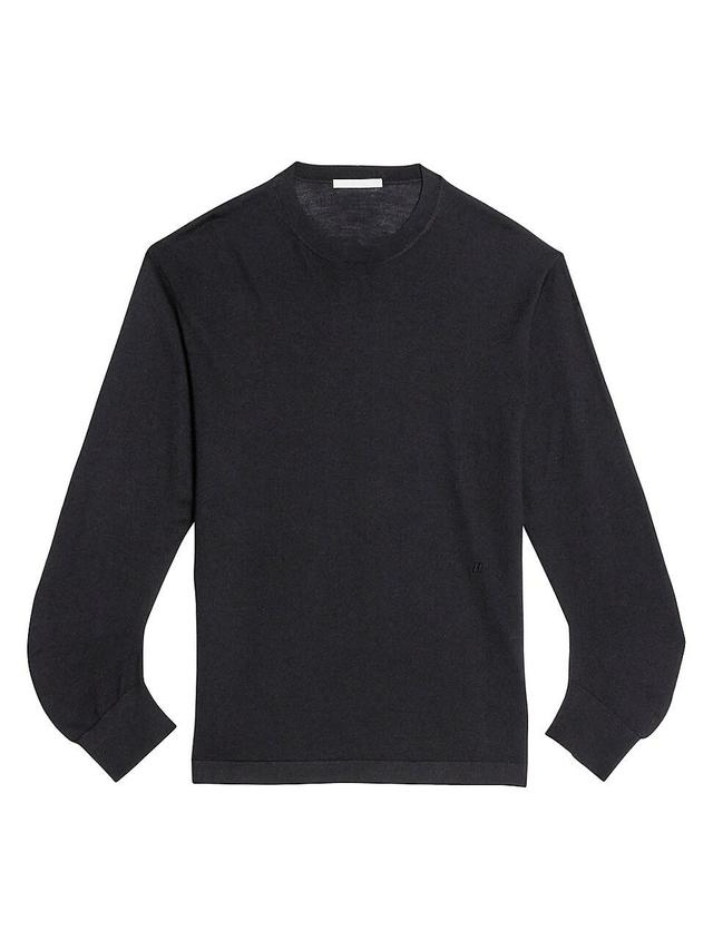 Mens Wool & Silk-Blend Crewneck Sweater Product Image