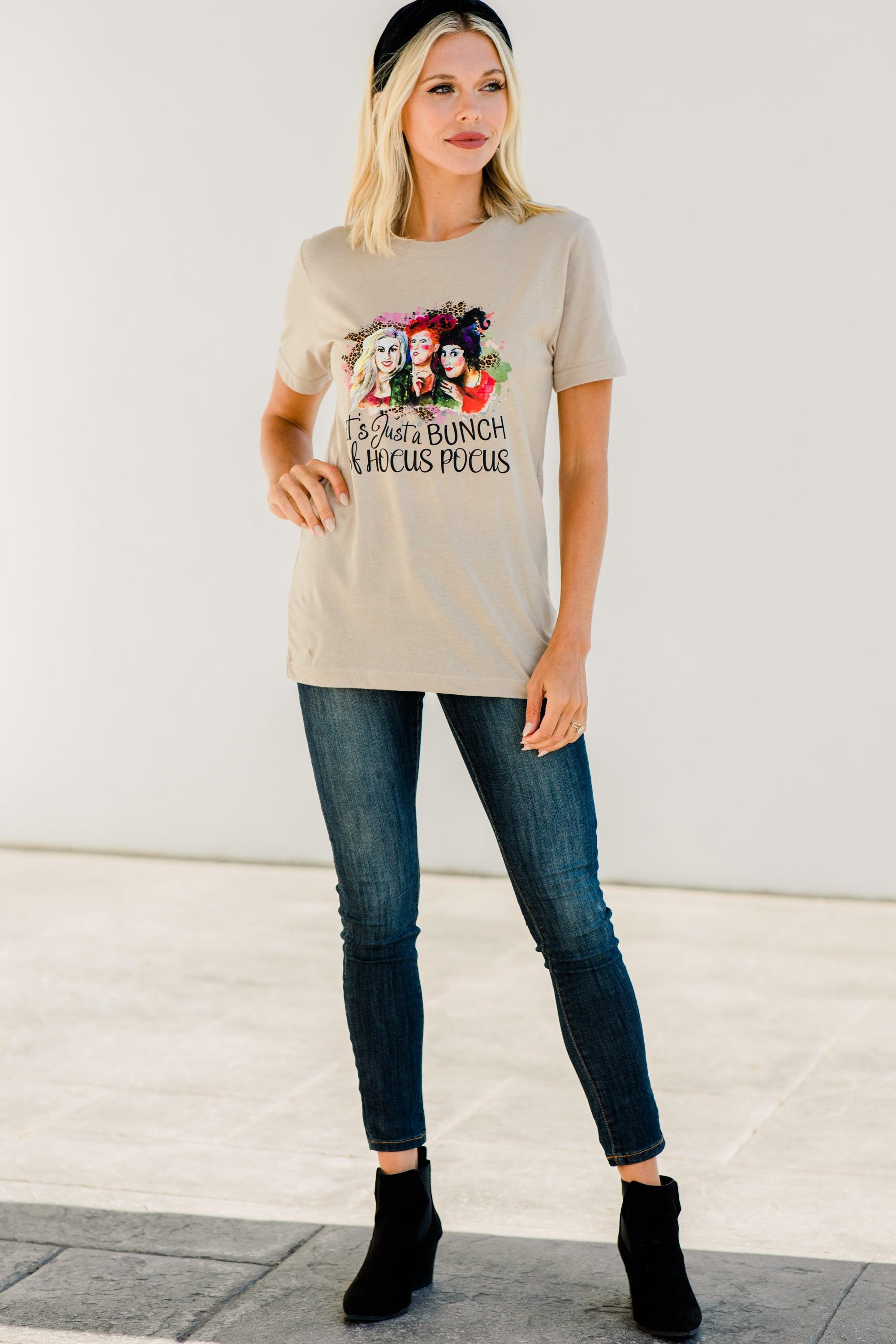 Bunch Of Hocus Pocus Tan Brown Graphic Tee Female Product Image