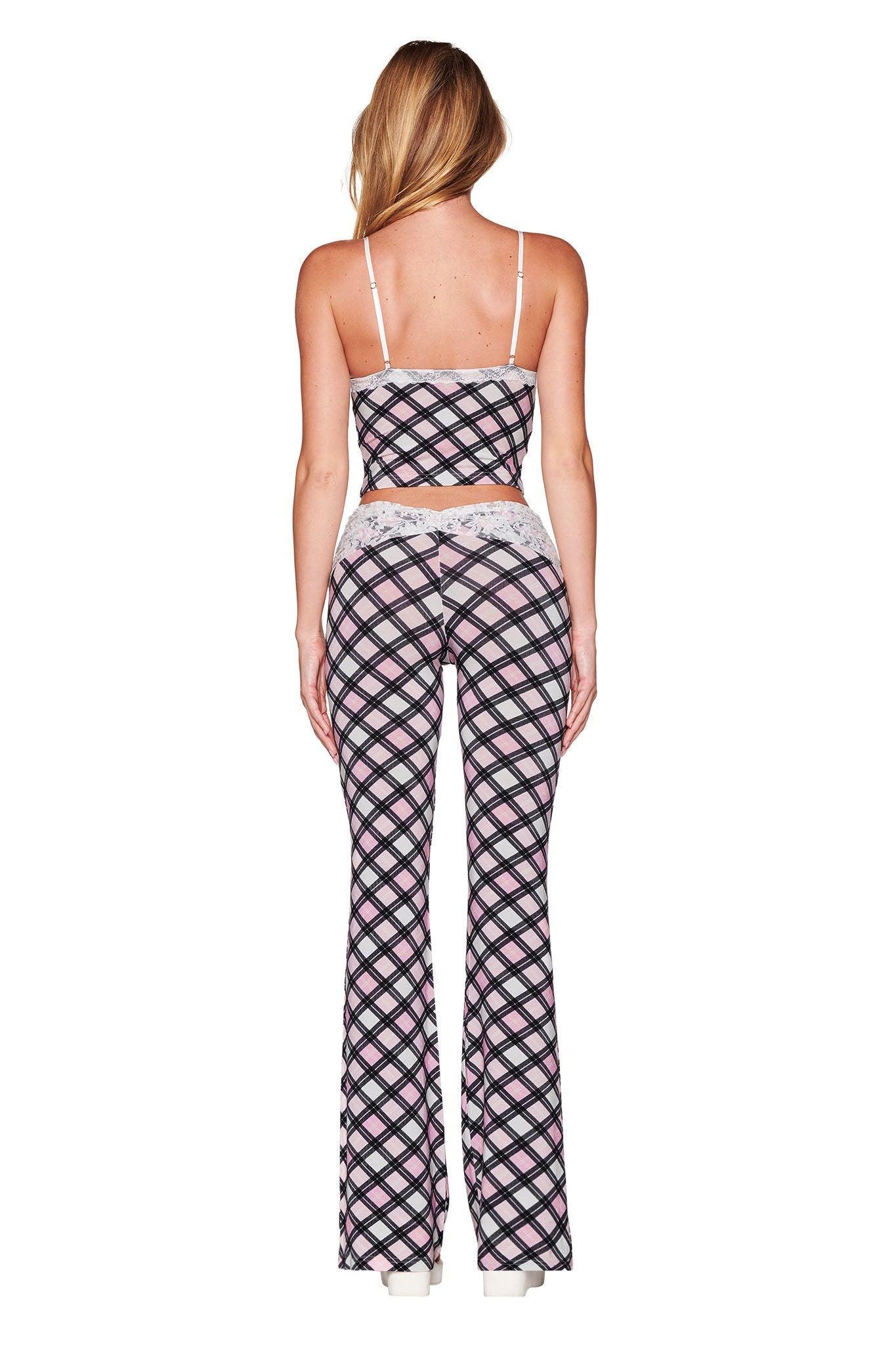 KENDRA PANT - PINK : PLAID Product Image