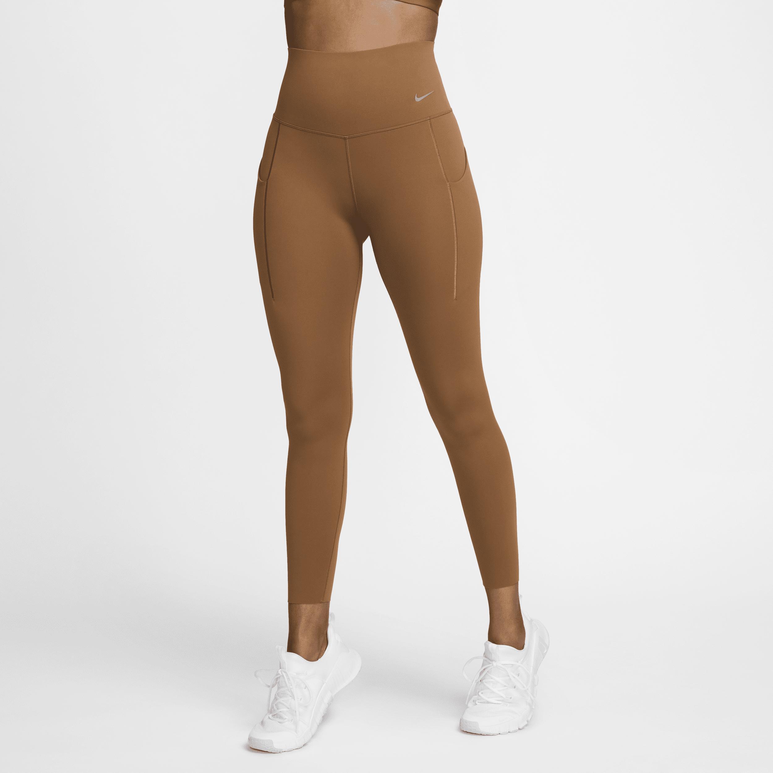 Nike Womens Nike Universal High Rise DF 7/8 Tight - Womens Lt British Tan/Black Product Image