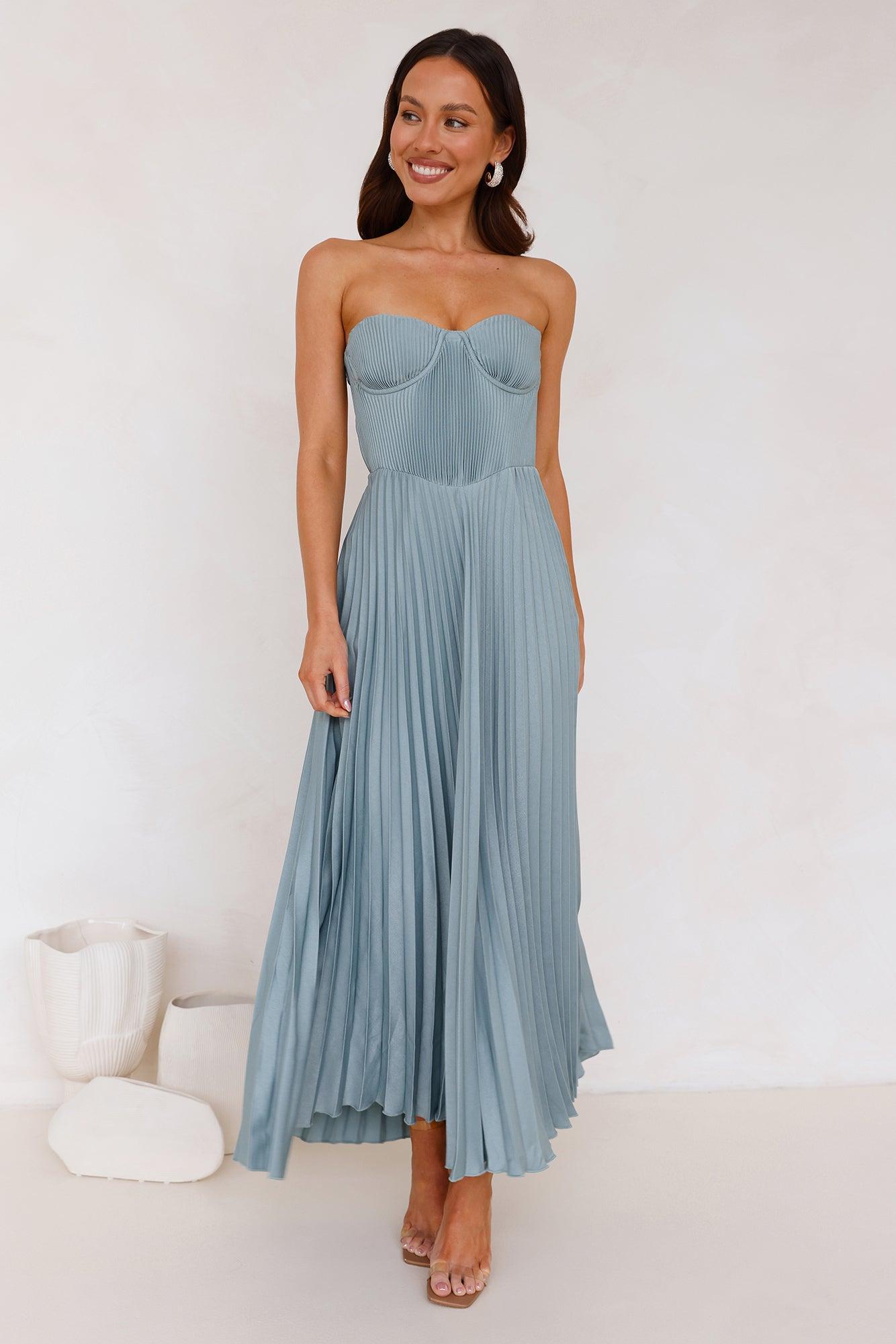 Sunflower Serenity Plisse Maxi Dress Sage Product Image