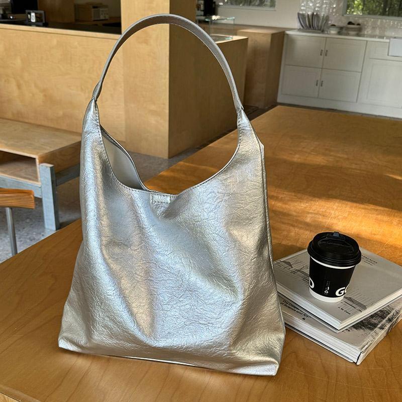 Faux Leather Tote Bag Product Image