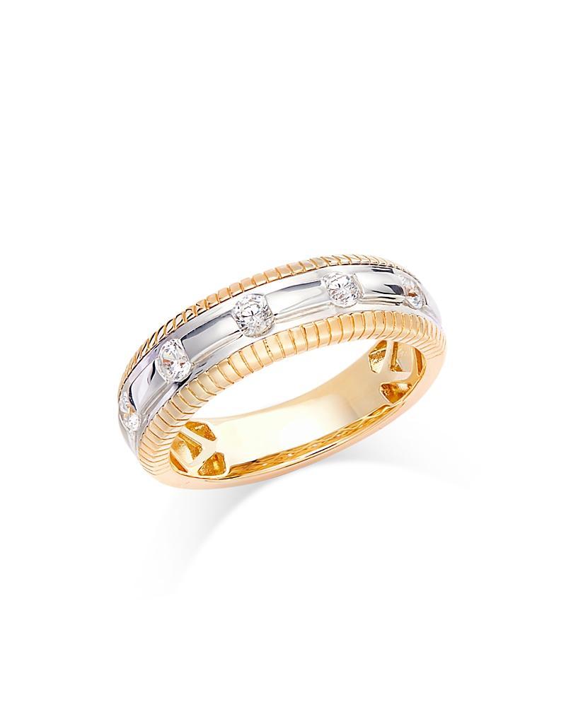 Bloomingdales Fine Collection Mens Diamond Band Ring in 14K Yellow & White Gold, 0.50 ct. t. w. Product Image