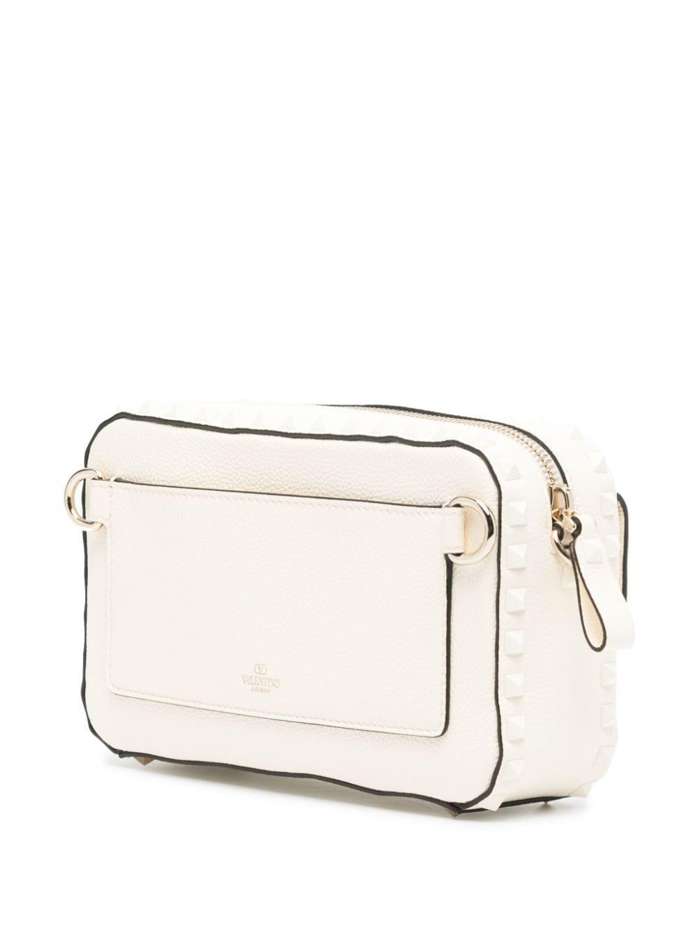 VALENTINO GARAVANI Rockstud Leather Crossobdy Bag In White Product Image