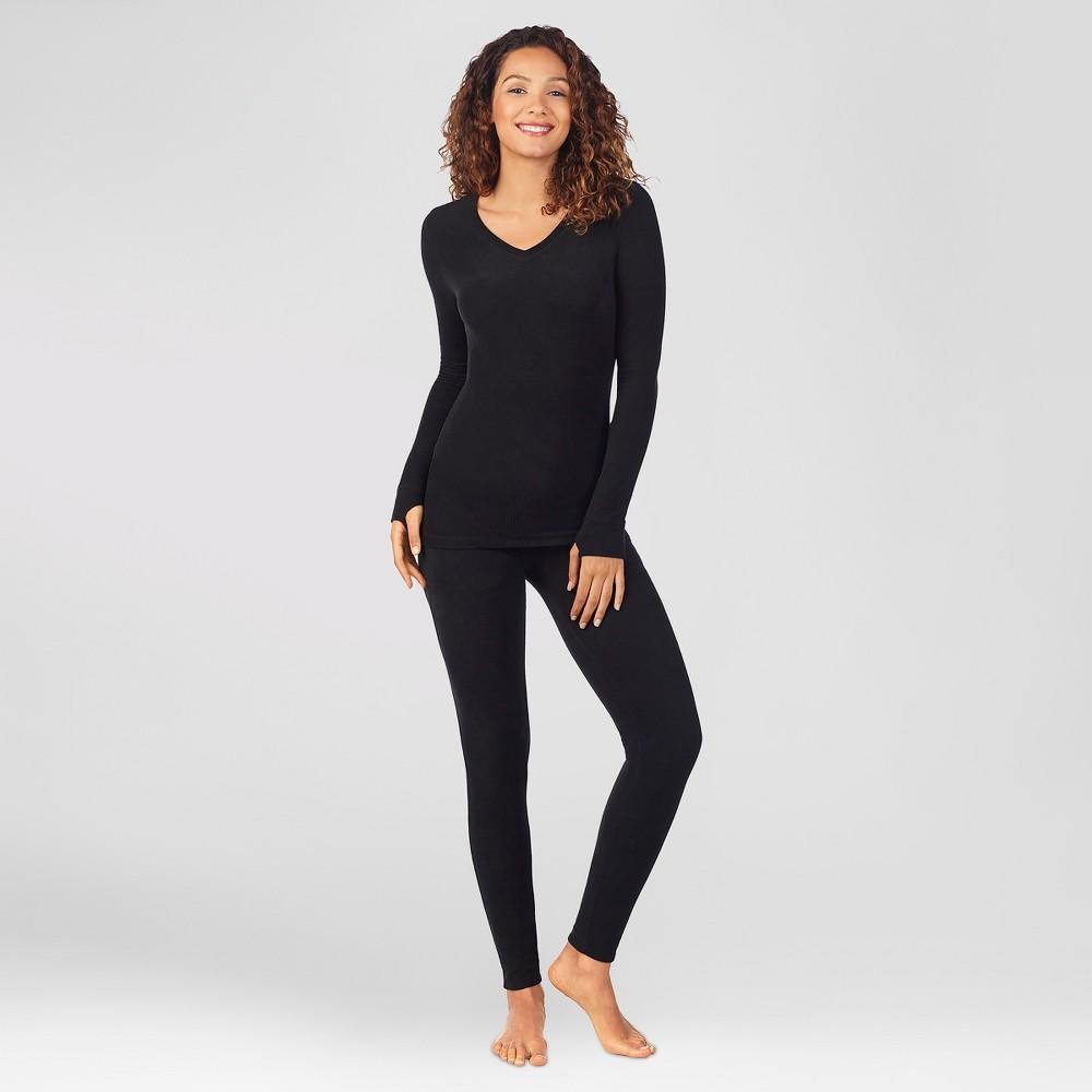 Warm Essentials by Cuddl Duds Womens Textured Fleece Thermal Leggings product image