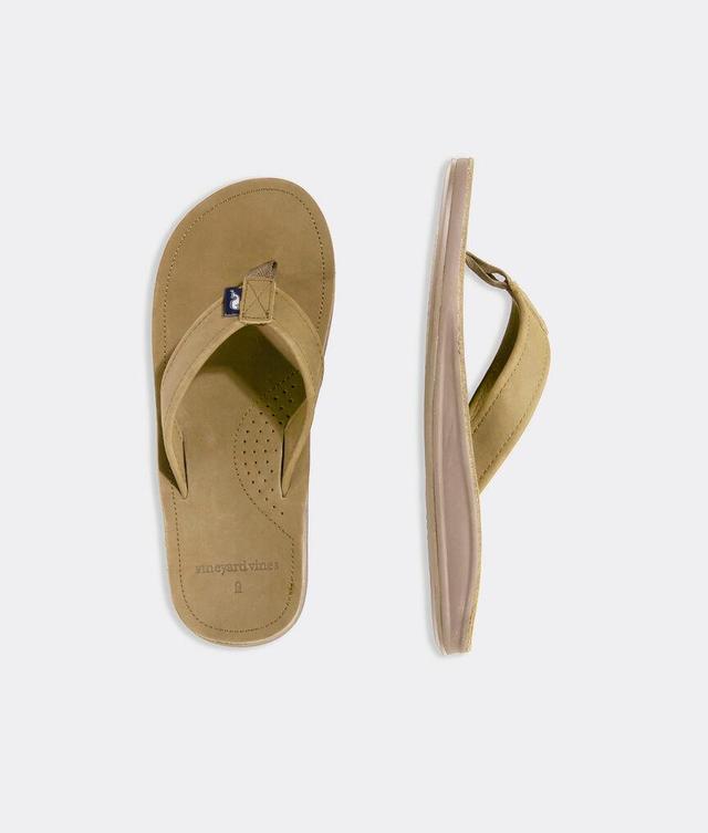 Contoured Leather Flip Flops Product Image