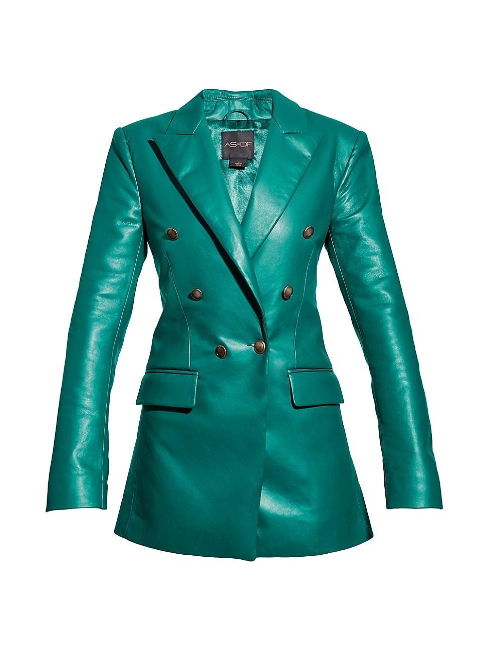 Womens Beck Recycled Leather Blazer Product Image