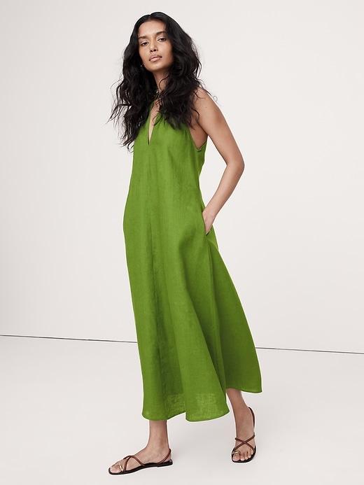 Pauline Linen Midi Dress Product Image