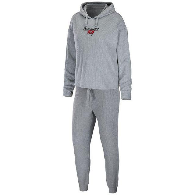 Womens WEAR by Erin Andrews Heathered Gray Tampa Bay Buccaneers Pullover Hoodie & Pants Lounge Set Product Image