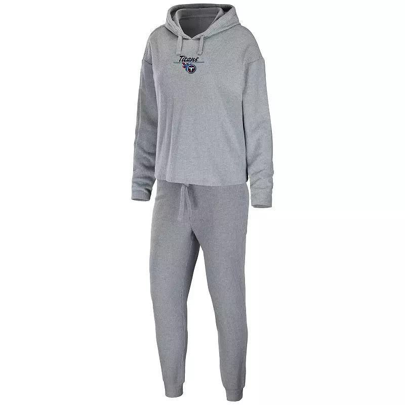 Womens WEAR by Erin Andrews Heather Gray Detroit Red Wings Logo Pullover Hoodie & Pants Sleep Set Product Image