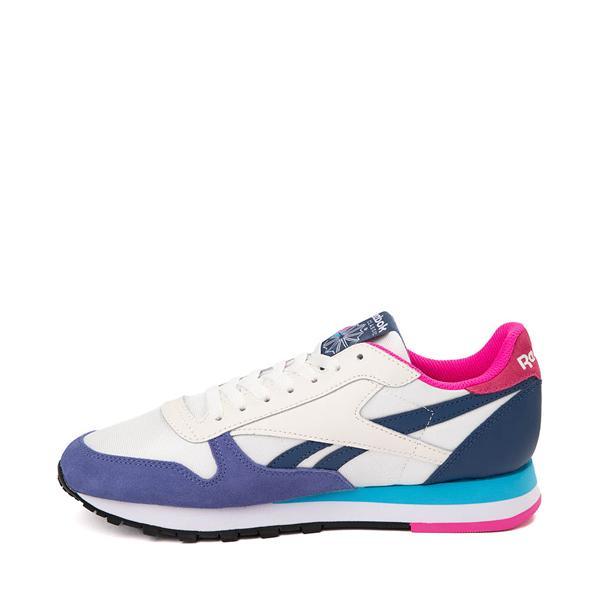 Mens Reebok Classic Leather Athletic Shoe - Chalk / University Blue / Laser Pink Product Image