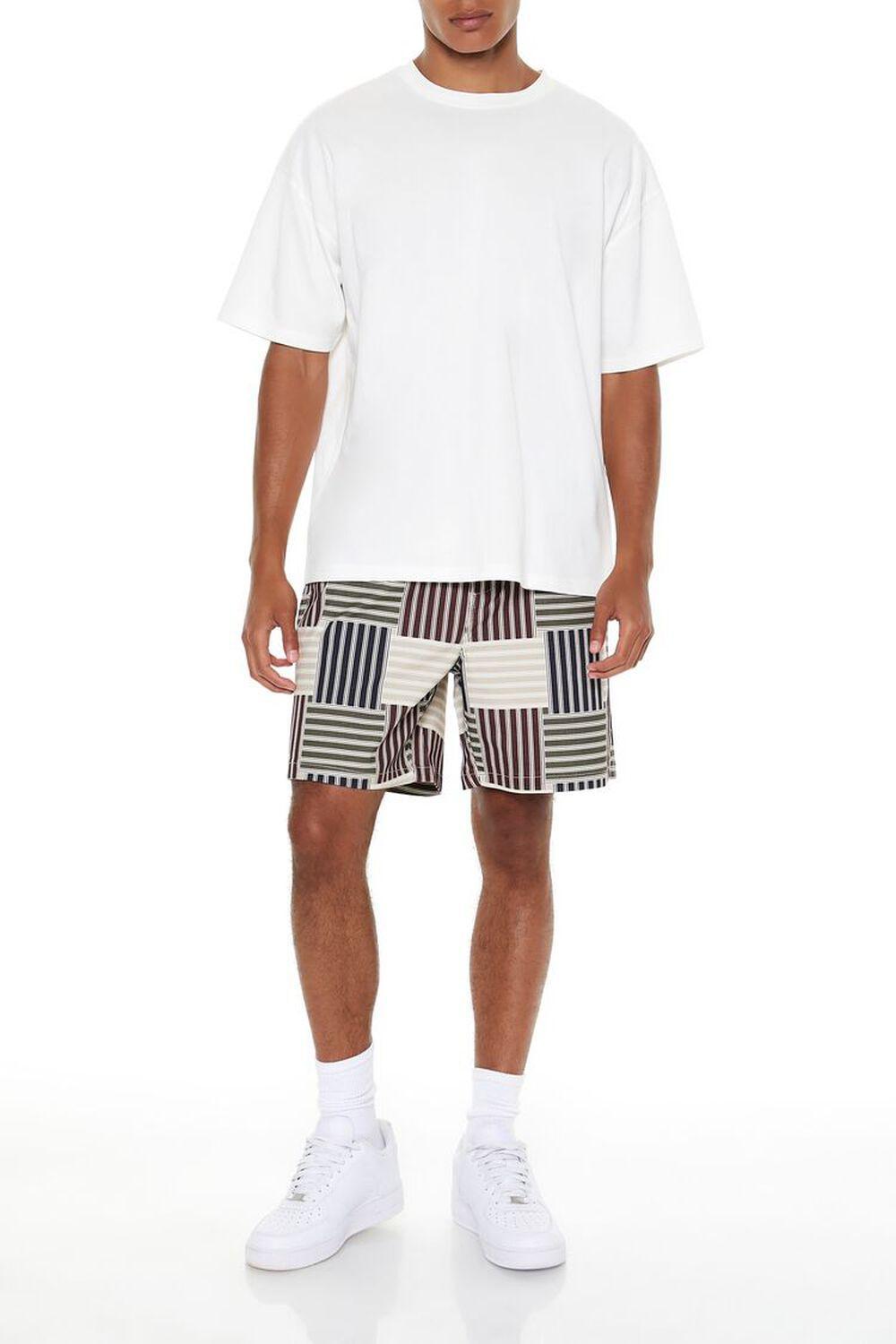 Striped Geo Print Volley Shorts | Forever 21 Product Image