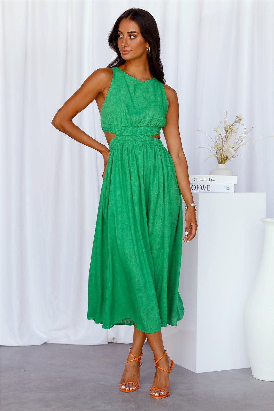 Bayside Beauty Midi Dress Green Product Image