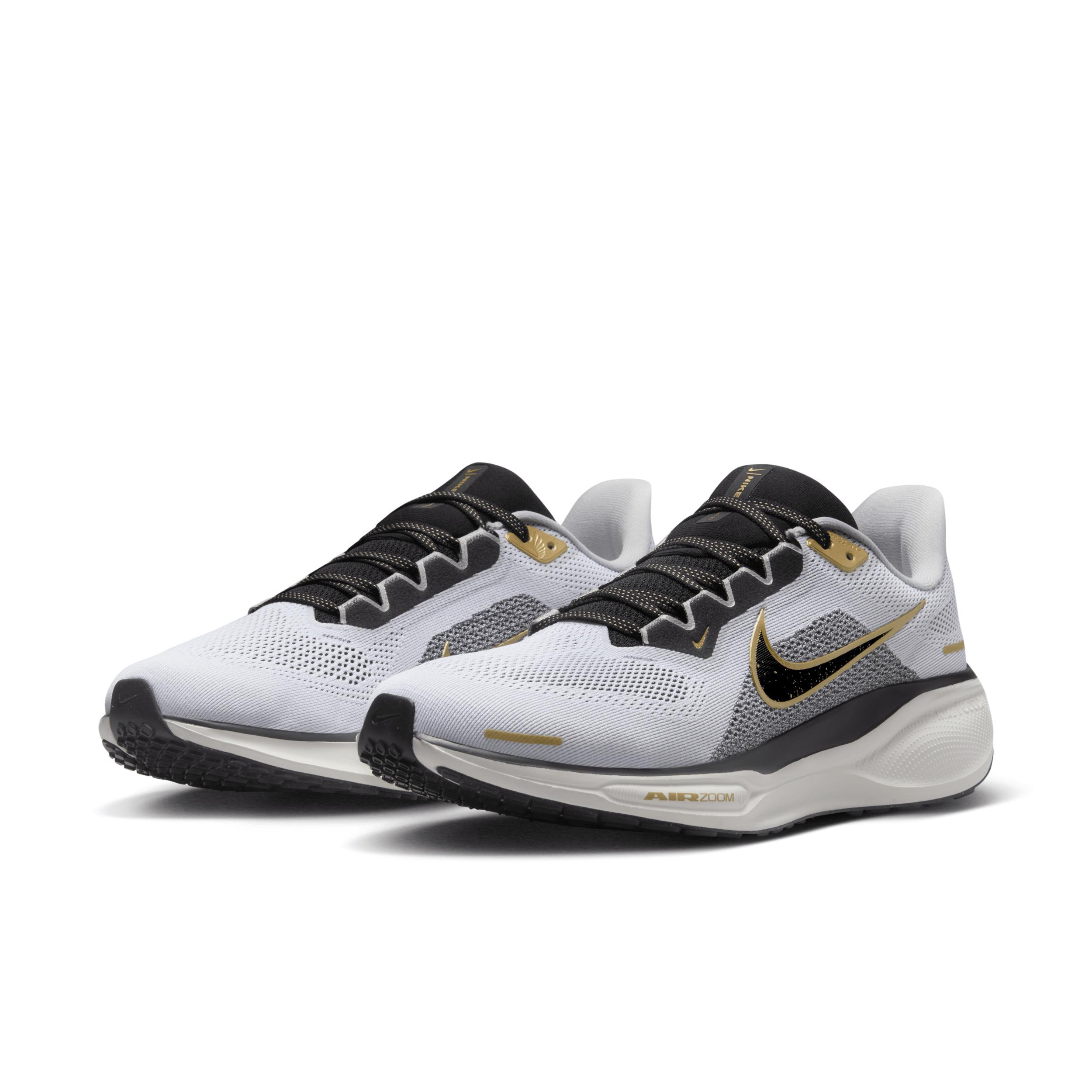 Nike Mens Nike Air Zoom Pegasus 41 - Mens Running Shoes Gold/White/Black Product Image