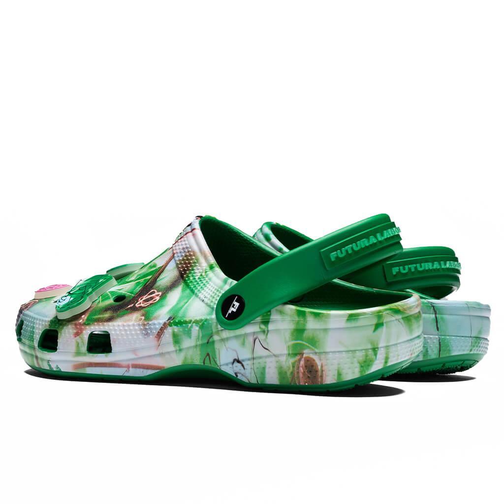 Crocs x The Futura Laboratories Classic Clog - Green Ivy Male Product Image