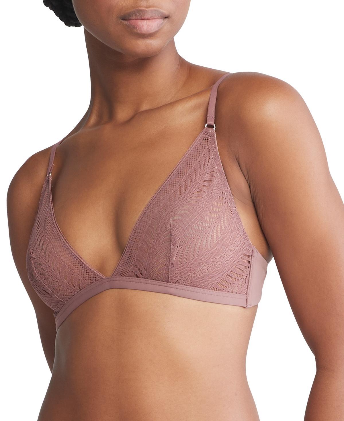 Calvin Klein Womens Sculpt Lace Unlined Triangle Bralette QF7540 Product Image